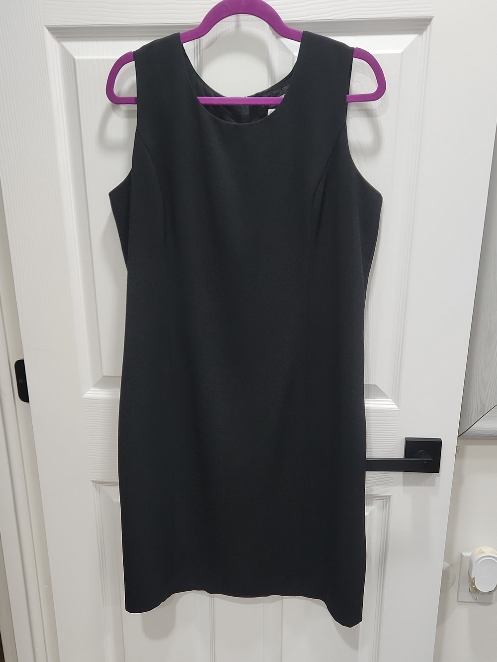 Sag Harbor Black Sleeveless Midi Sheath Dress Sz. 16